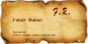 Fehér Ruben névjegykártya