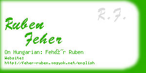 ruben feher business card